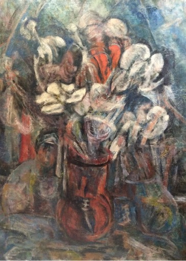 Anna Neagoe Flowers Expressionist Oil Painting