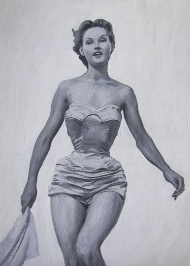 Pierce Rice Oil on Paper Woman 02